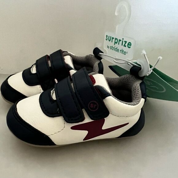 Surprize by stride rite navy / grey 6-12 month shoes - Picture 2 of 6